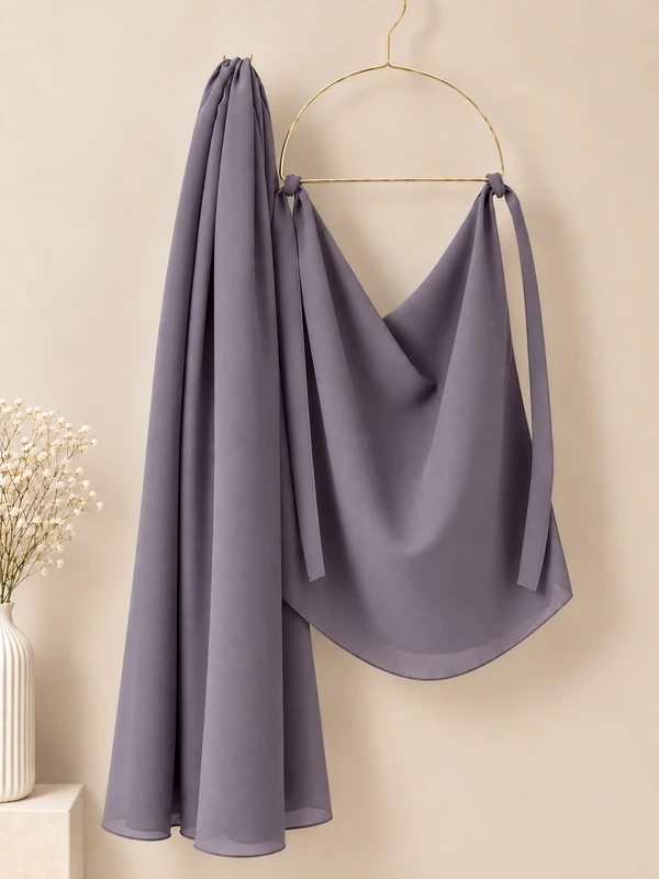 Greyish Purple - Premium Matching Hijab and Niqab Set